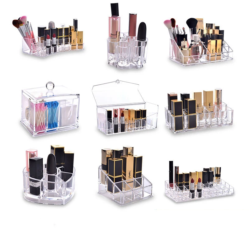 

Clear Lipstick Display Frame with Turn-over Dust-proof Lipstick Receiving Box Finishing Cosmetic Box