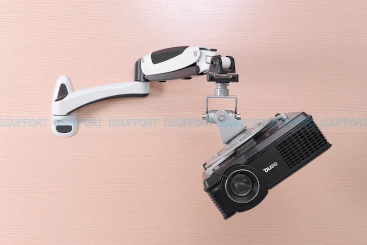 PR03B Aluminum Alloy 360 Degree Projector Wall Mount Full Motion Retractable Universal Projector Hanger Bracket