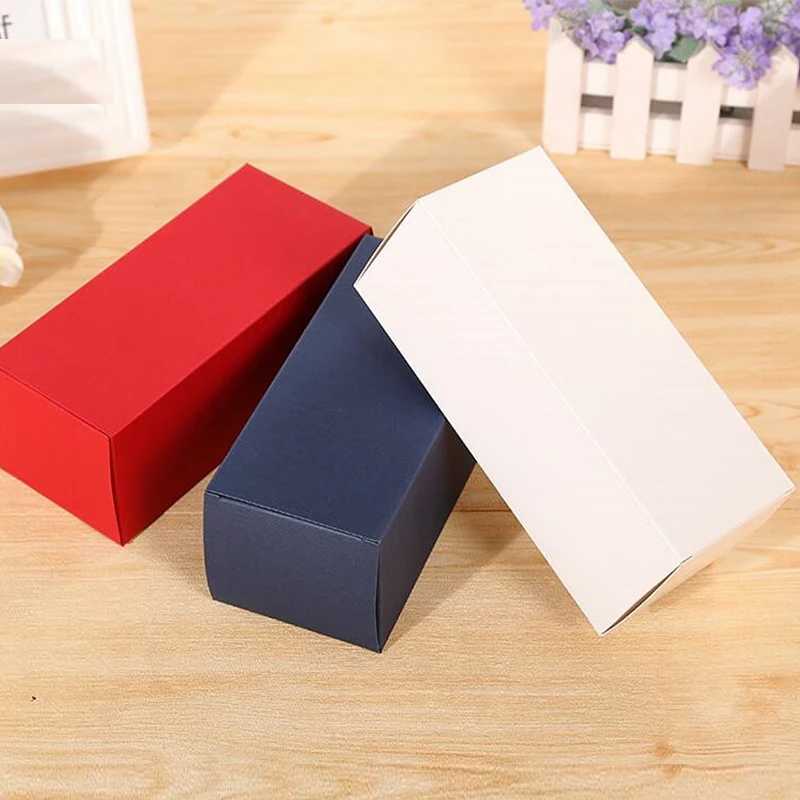 

50pcs DIY paper box white/black/kraft paper Gift box Sunglasses Packaging For Wedding home party candy packaging box with cover