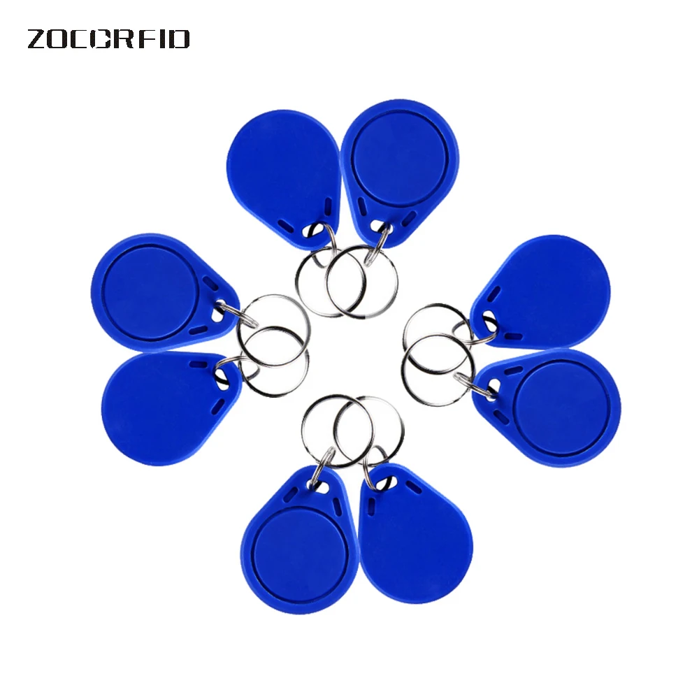 Bộ 100 3 #13.56MHz RFID IC Khóa Thẻ Keyfobs Đột Quyết Thẻ TAG NFC Móc Khóa Cho Tương Thích Với S 50