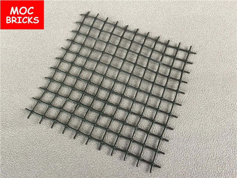 5pcs/lot MOC Bricks DIY Black Soft Hunting Tool 10X10 Mesh Nets Trap Rubber Grid Educational Building Blocks Figure Kids Gifts