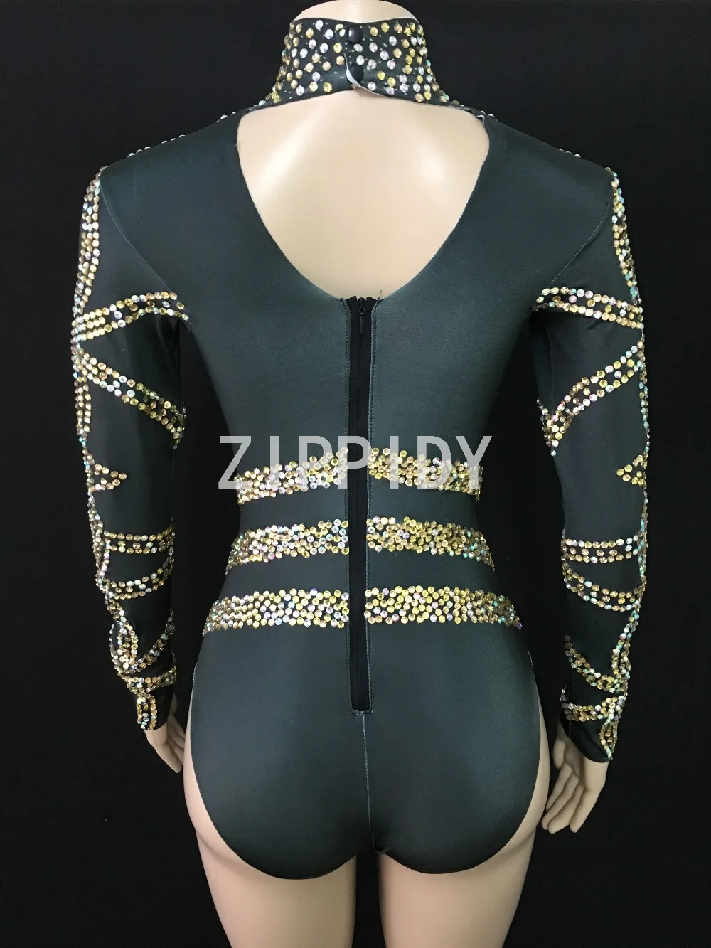 2018 Multicolor Bright Stones Bodysuit vrouwen Verjaardag Vieren Outfit Nachtclub Dance Wear Party Bodysuit Prestaties Kleding