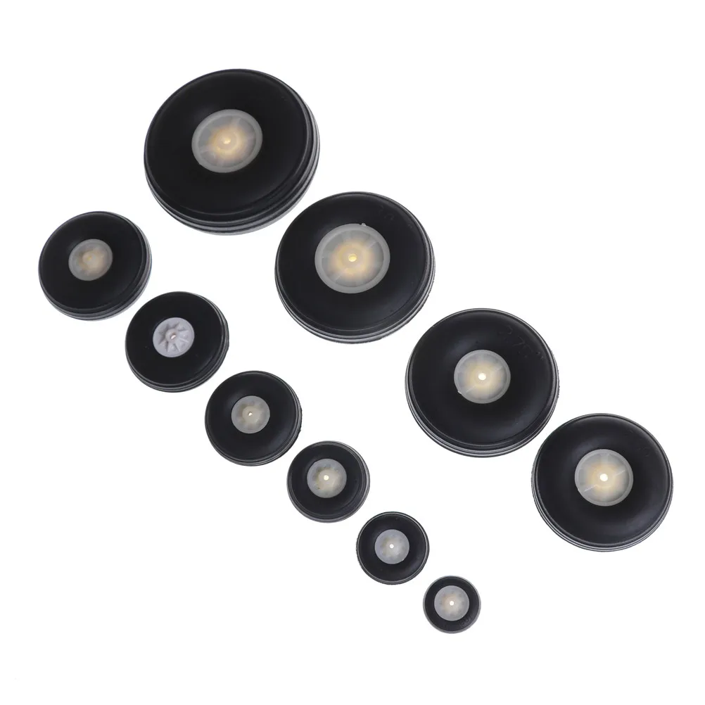 2pcs for RC Airplane Replacement Parts PU Plastic Hub Tail Wheel Rubber Black,white 1\\\