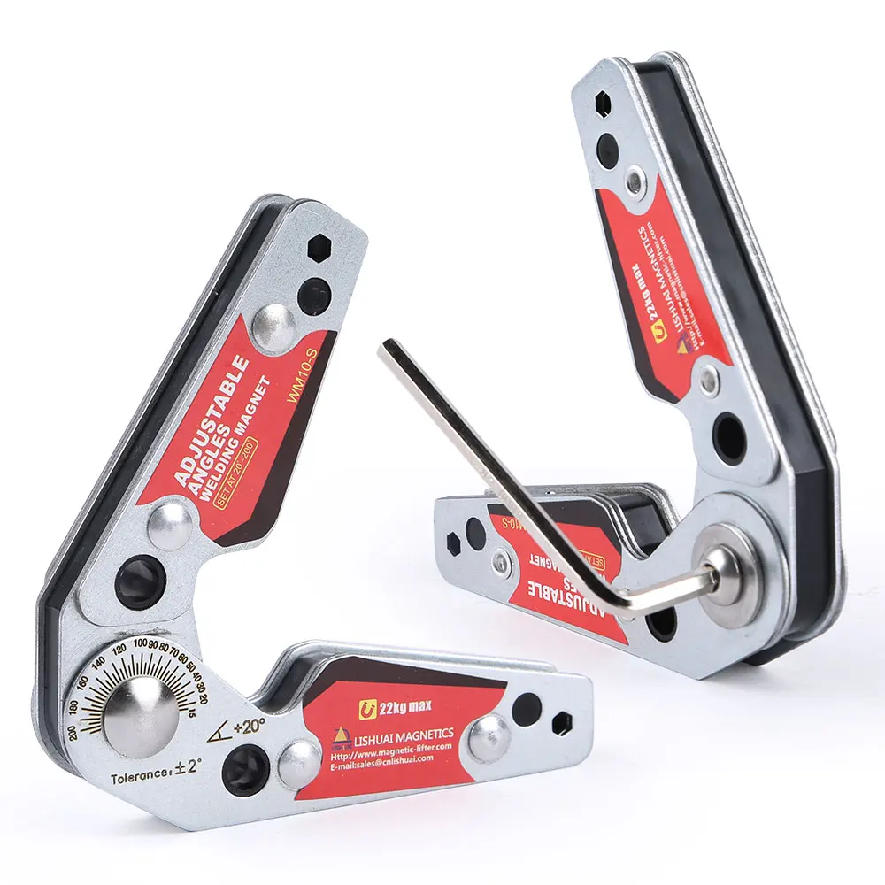 2pcs Welding Magnet Set (20-200)° Adjustable Angles Magnetic Welding Clamp Holder Small & Medium