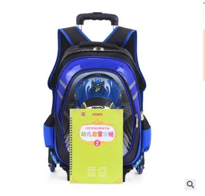 3D School Bags On wheels  School Trolley backpacks wheeled backpack kids School Rolling backpacks for boy Children Travel bags