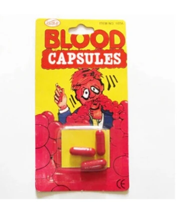 Funny Blood Pill Trick Toys Whimsy Prop Vomiting Blood Capsule April Fool's Day Joke Toys