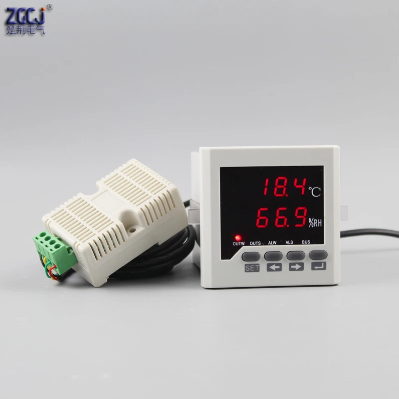 0.0~99.9%RH, -40~120 Celsius Intelligent digital temperature and humidity controller moisture meter with  2 in 1 sensor