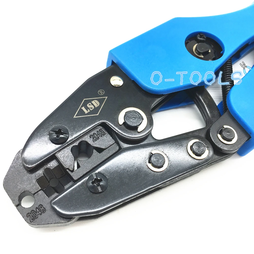 Spark plug wire clamp terminal crimping tool AN-2048 ratchet stripper crimping pliers for crimp spark plug connector