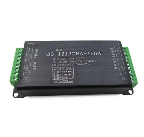 QS-1212CBA-150W 150W DC-DC 6-32V to 0.8-28V Boost Buck Converters Notebook Car Power Regulator