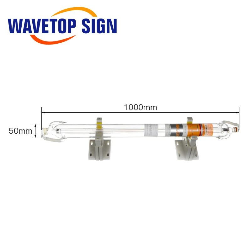 WaveTopSign TongLI 50W Co2 Laser Glass Tube Length 1000mm Pipe Diameter 50mm use for Co2 Laser Cutting Engraving Machine