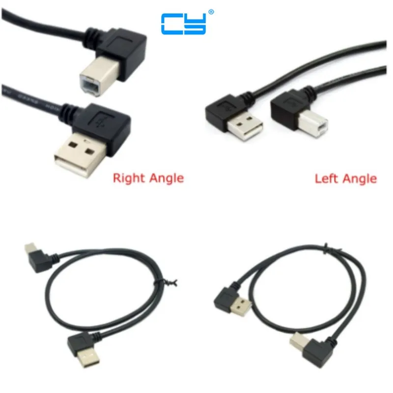 Kątowy skaner USB 2.0 A męski na USB B męski Typ B BM Kątowy skaner drukarki 90 stopni Kabel kątowy 50 cm 100 cm BM