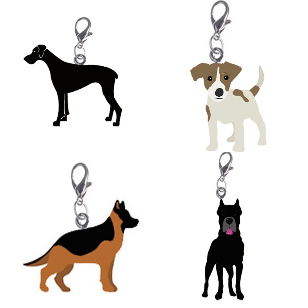 200 pcs/lot Puppy Neck Pendant Key Rings Pet Dog Tag Enamel Collar Keychain Necklace Disk pet jewelry dog tag