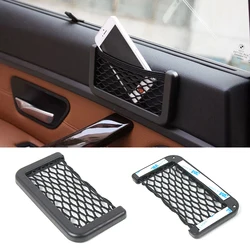 mylb Car Net Organizer Pockets Car Storage Net Automotive Bag Box Adhesive Visor Car Bag For Tools Mobile Phone