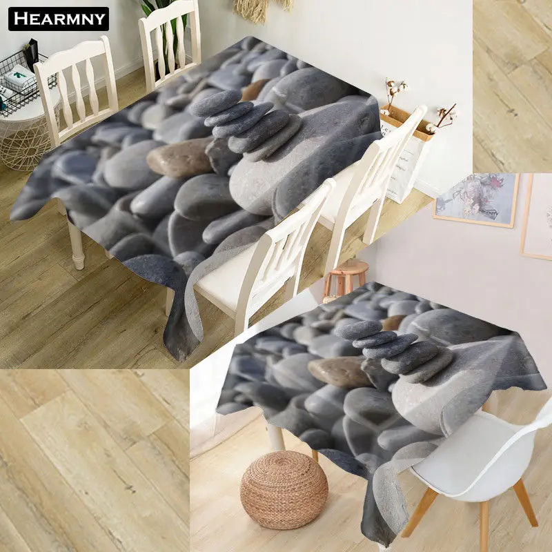 HEARMNY Zen Tablecloth 3D Oxford Fabric Square/Rectangular Dust-proof Table Cover For Party Home Decor TV Covers