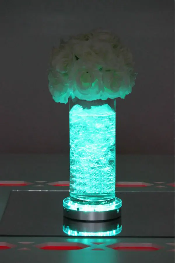 

Wireless remote controlled Wedding Led Centerpiece LED Light Base Candle Lamp Floralytes Floral Light Wedding Party Decoration