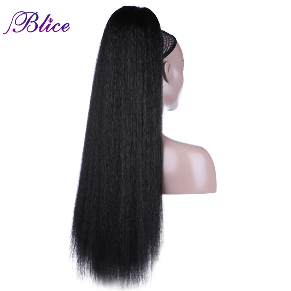 Blice Synthetic Long Yaki Straight Ponytail 30inch Fashion Super Ponytail Multivariant Style For Girls All Colors