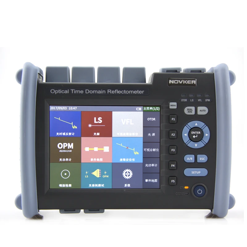 

Multifunction Handheld NK6000 OTDR 1310/1550nm Optical Time Domain Reflectometer Integrated VFL 5mW 35/33dB Optical Power Meter