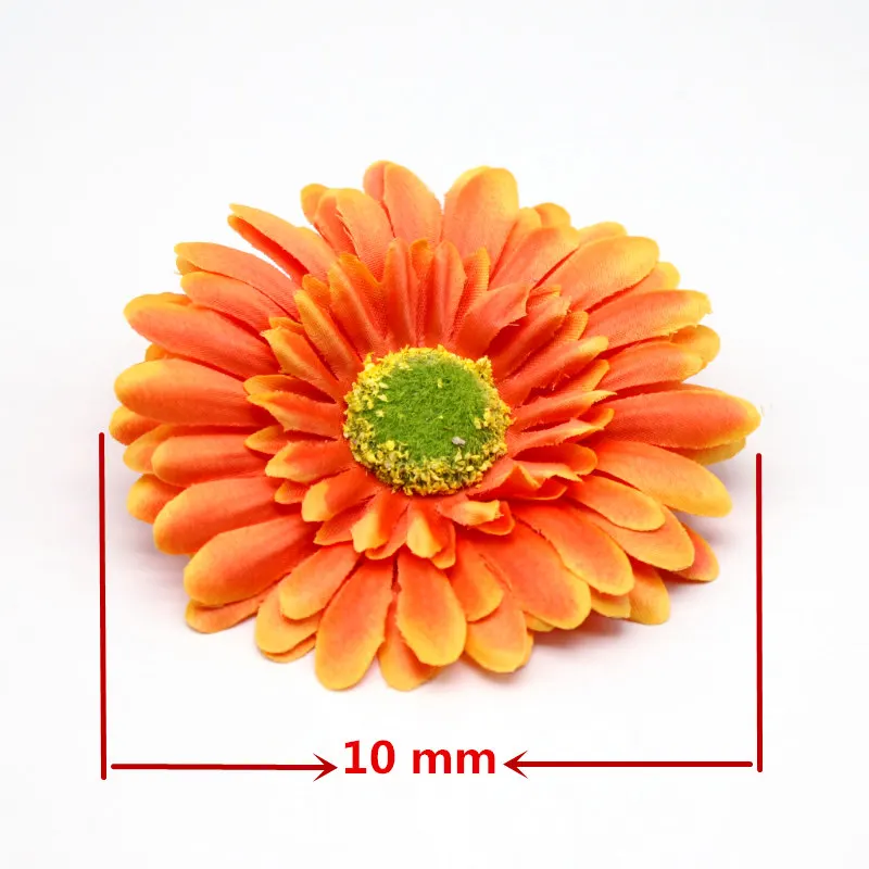 5 PCS/Lot 10CM Gerbera Silk Flower Sunflower Tulip Wreath Pectoral Flower Fake Stamen A Cap Diy Gift Wreath Artificial Flower