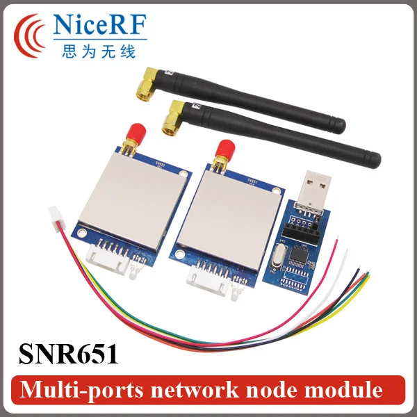 2PCS SNR651 500mW 433MHz TTL Interface RF Transmitter And Receiver +2PCS Antennas+2PCS USB Bridge boards