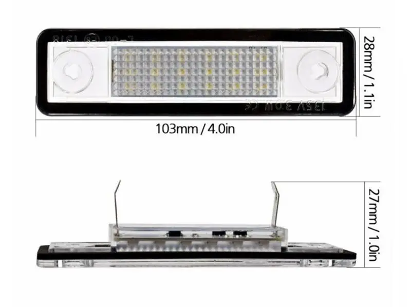 2PCS Opel LED Number License Plate Light WHITE Color For Astra G Astra F Corsa B Zafira A Omega A Free Shipment