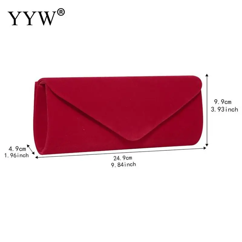 2024 Red Wedding Bags For Women Fashion Solid Color Evening Clutch And Purse Chain Shoulder Bag Cell Phone Pocket Bolso Mujer