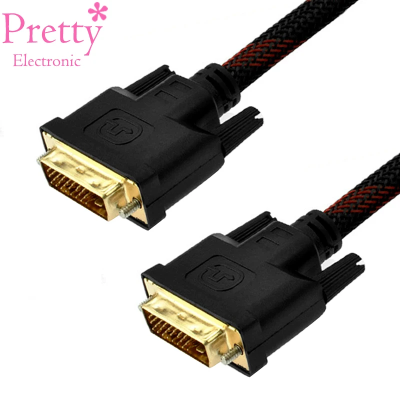 

High Speed DVI Cable 3M 5M 10M Gold Plated Plug Male-Male DVI TO DVI 24+1 cable 1080p for LCD DVD HDTV XBOX Monitor Projector