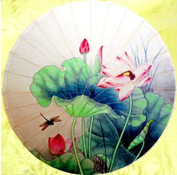 Free shipping Dia 50cm dragonfly and lotus oiled paper umbrella traditional handmde waterproof and sunshade dance props umbrella