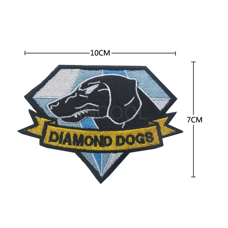 Embroidered Patch Diamond Dogs Patches Appliques Embroidery Patches For Clothing Backpack 10*7CM