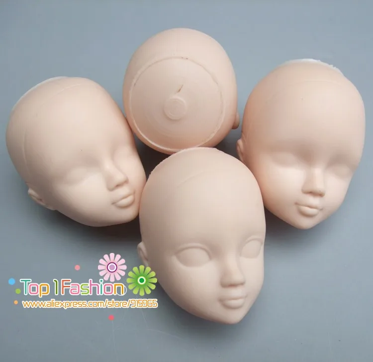 

5pieces Plastic Practice Makeup Doll Head 1:6 Eyelid DIY Heads fits For Barbies doll head Make Up