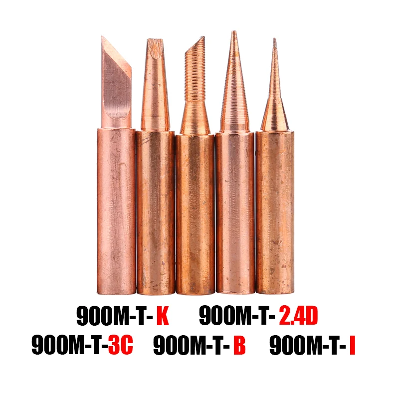 900M-T Series Soldering Iron Tip Pure ทองแดงตะกั่ว-ฟรีสำหรับเชื่อมสถานี Rework Soldering เคล็ดลับซ่อมเครื่องมือ