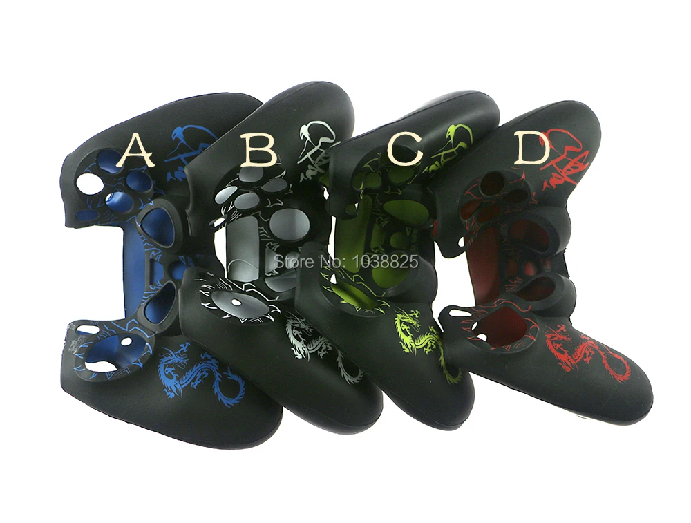 New personality dragon totem Silicone Cover Protection Case for ps4 wireless controller 4pcs/lot