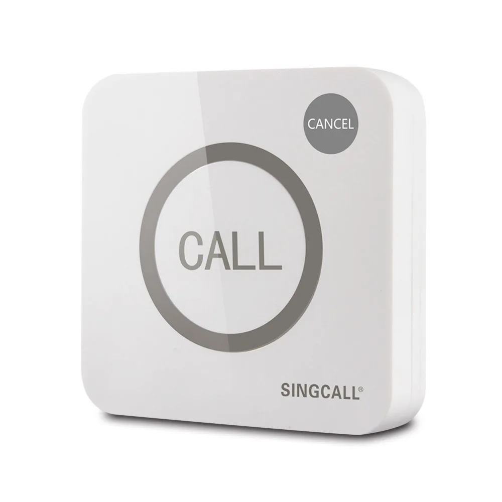 SINGCALL Wireless Calling System, Call Bell, Big Touchable Two Buttons with Waterproof Function,Call and Cancel Keys, APE520C