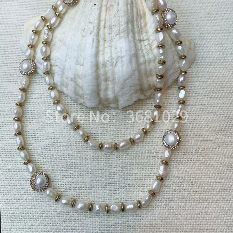 Are all-match big shell shell pearl Long Necklace female winter sweater chain Bohemia accessories