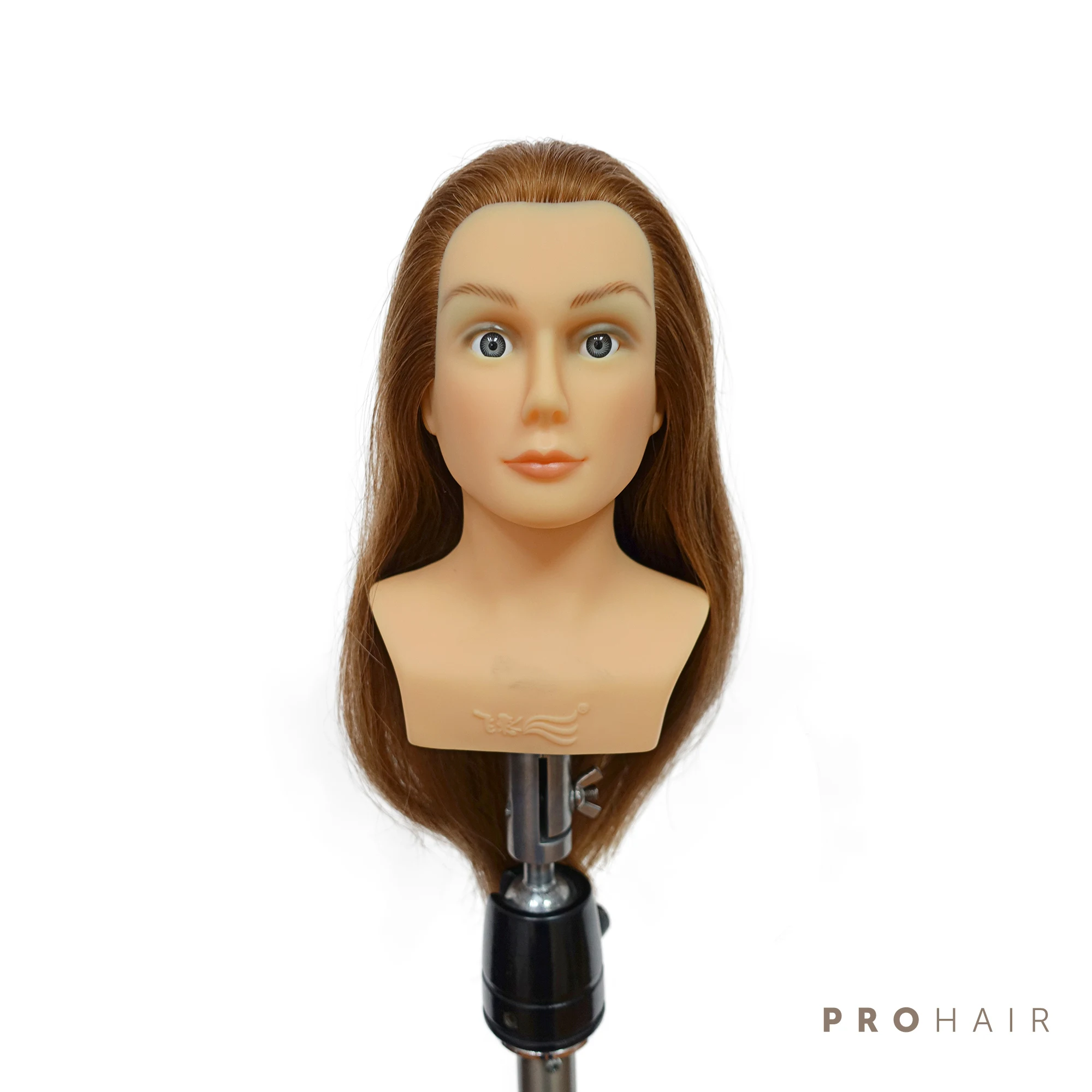 

Mannequin Head Mini 100% Human Hair Female Manikin Toy Light Brown Hair Furnishings