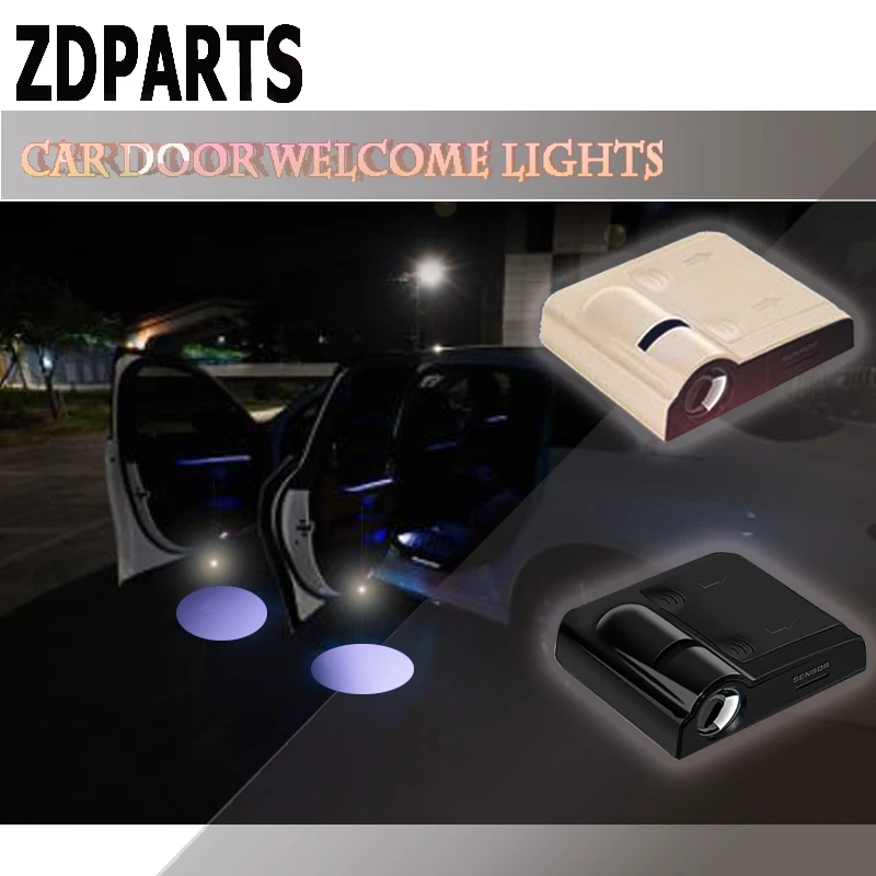 ZDPARTS 2pc Car Logo Door Welcome lights For Mazda 6 CX-5 CX-7 CX5 CX3 Citroen C5 C3 C4 c2 Ceed Cerato ssangyong kyron actyon