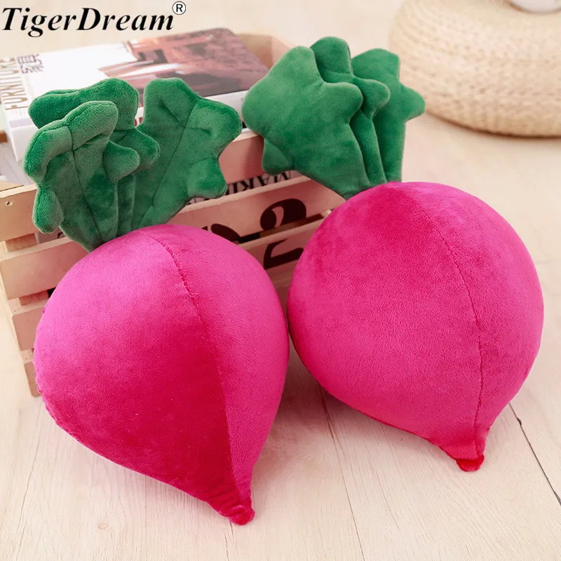 One Piece Radish Plush Toys Soft PP Cotton Stuffed Plant Dolls High Quality Sleeping Pillows For Children Birthday Gifts 2 Size