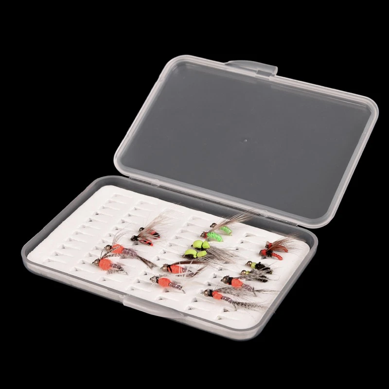 Fishing Transparent Ultra-Thin Fly Fishing Flies Box 77/104/168 Grids Portable Flying Fishhook Case Fishing Lure Tackle Boxes