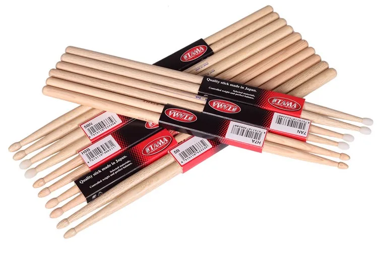 Tama 5A 5B 7A Tradiation Series Drum Sticks, Japanese Oak / American Hickory, Nylon Tip Also Available