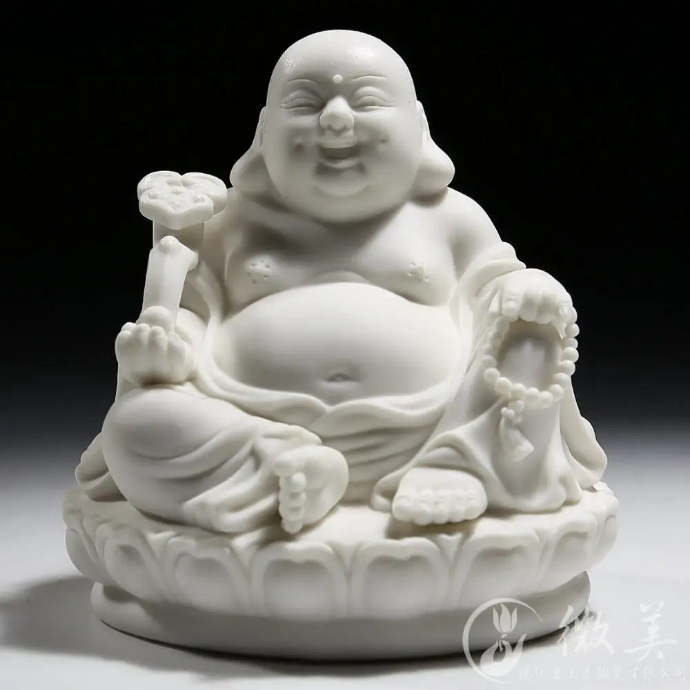 3.5 inches to the pearl Buddha Maitreya Bao Ping Ruyi car company with lovely smiling Buddha porcelain ornaments of modern autom