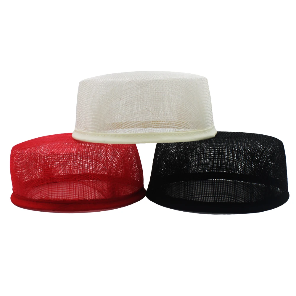 14*14cm Sinamay Round Base Millinery Pillbox Base Hat Form For Women 10pcs/lot #3Color