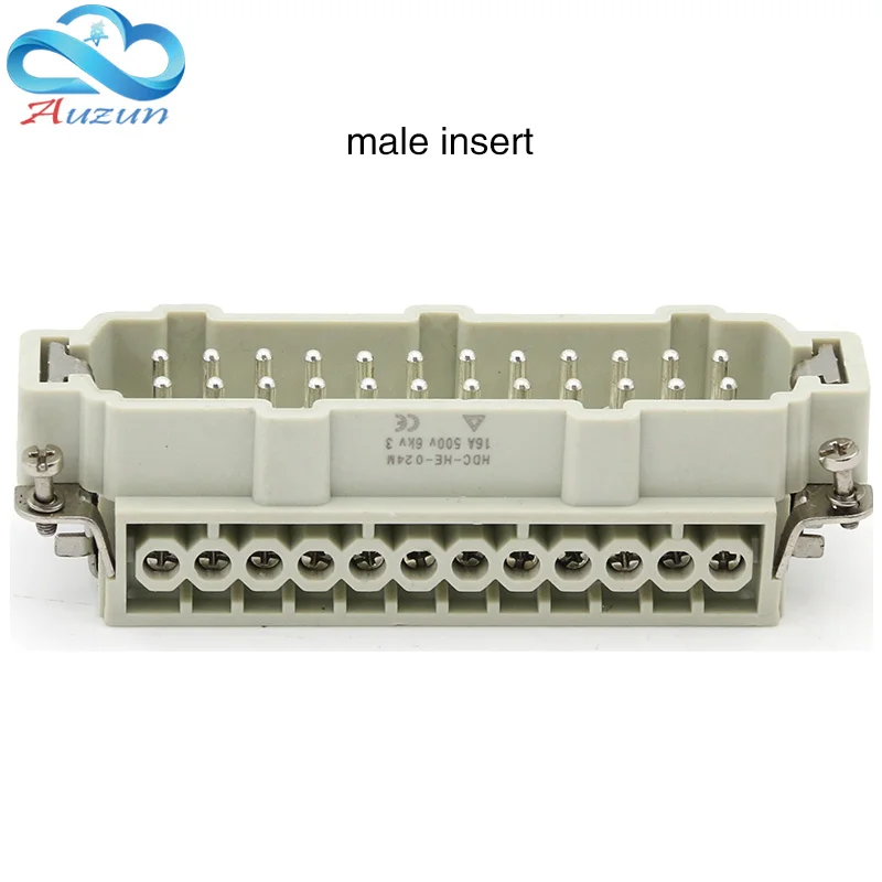 24 core Rectangular heavy duty connector butt type He-024 waterproof socket connector for aerospace industry 16A