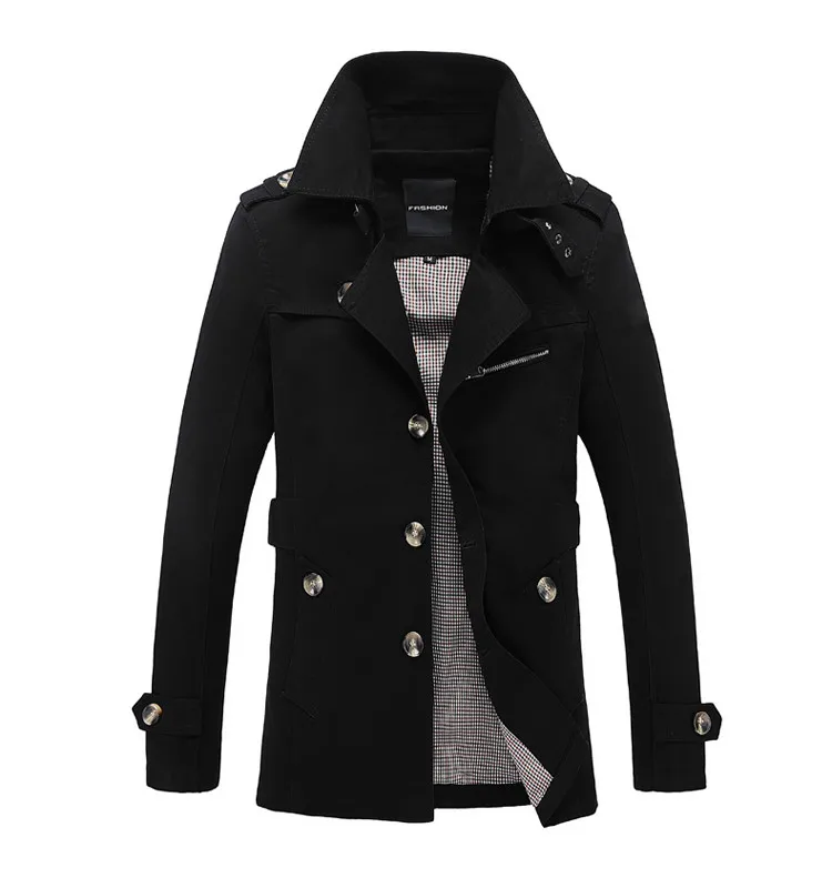 Brand  Male Overcoat Long Jacket Coat Men Men's Trench Coat Trenchcoat Windbreaker Outwear Cotton Fabric Clothing