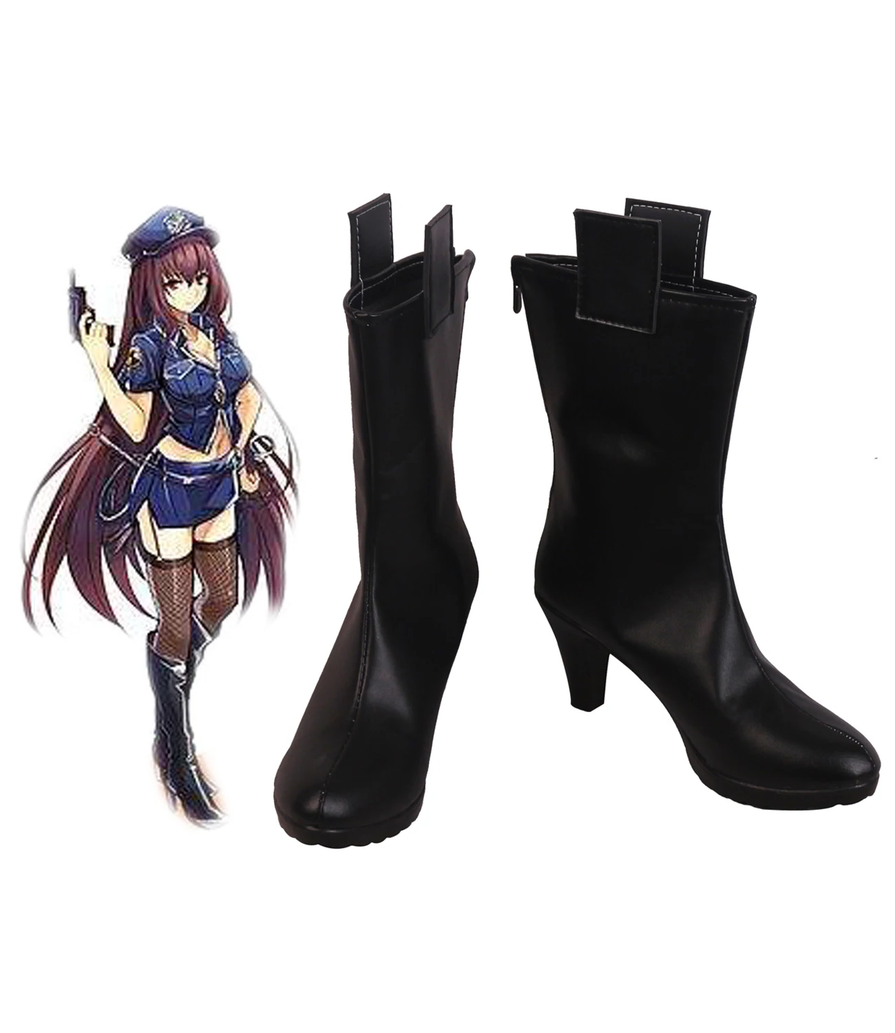 Kishinami Hakuno Shoes Cosplay Fate Extella Hakuno Kishinami Cosplay Boots Black Shoes High Heel Custom Made