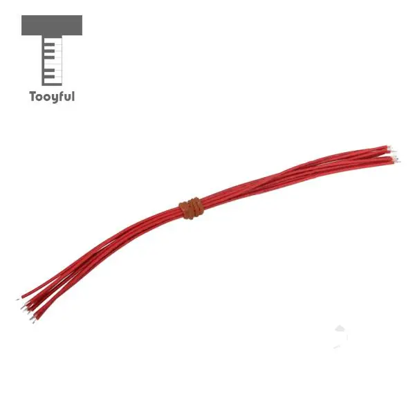 Tooyful High Quality 30Pcs Red Black White 21cm Hookup Wire Pickup Wire Lead Cable for Electric Bass Guitar Musical Accessory