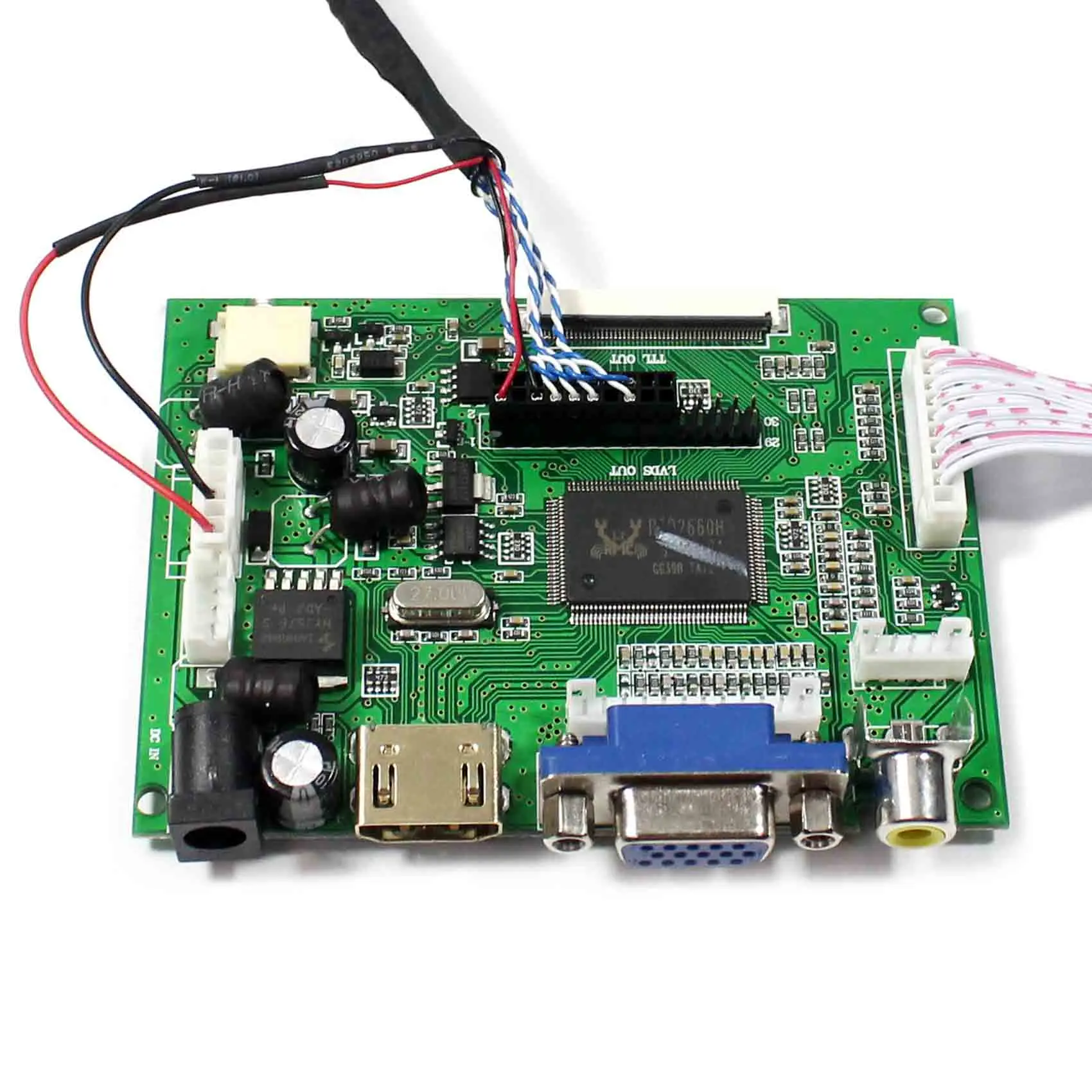 H DMI + VGA + 2AV LCD مجلس سائق LVDS Tcon مع 5.6 بوصة 640X480 AT056TN53-V1 LCD شاشة