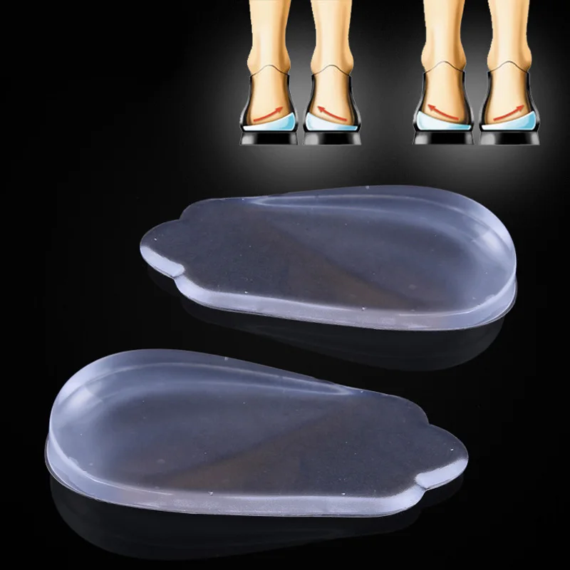 

Soft Silicone O&X Leg Orthotic Heel Cushion Transparent Gel Shock Cushion Insole Increased Plantar Foot Care Half-Height HG-002