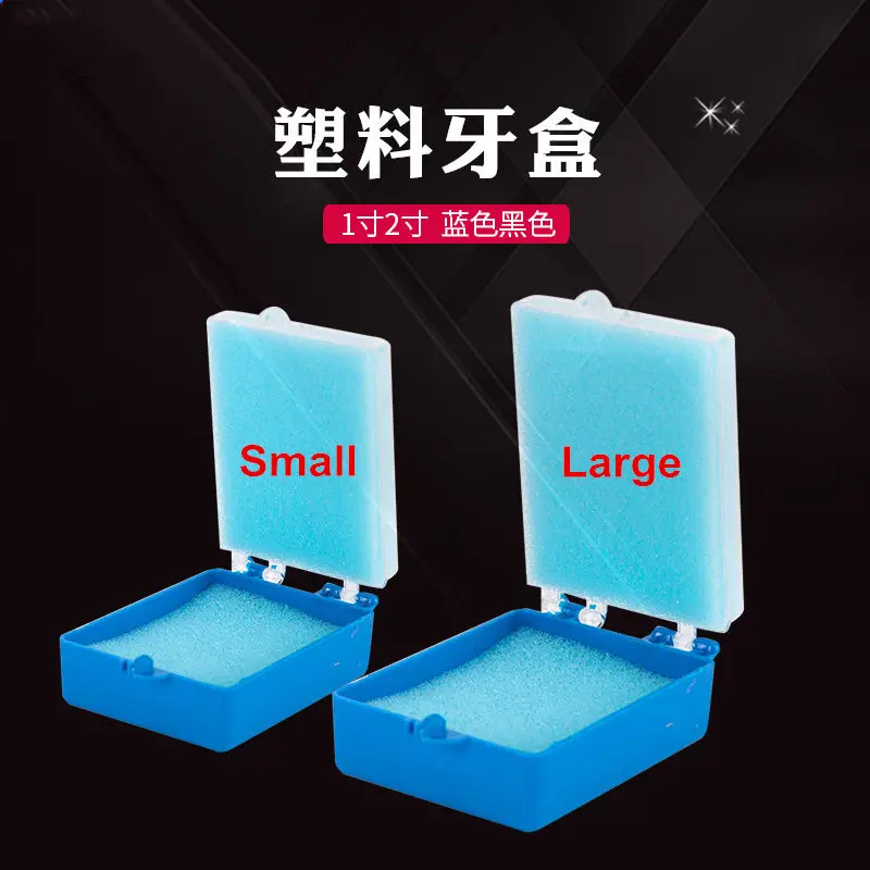 

100pcs Dental Lab Materials Packaging Box Plastic Box with Foam Inserts For Single Crowns And Bridge