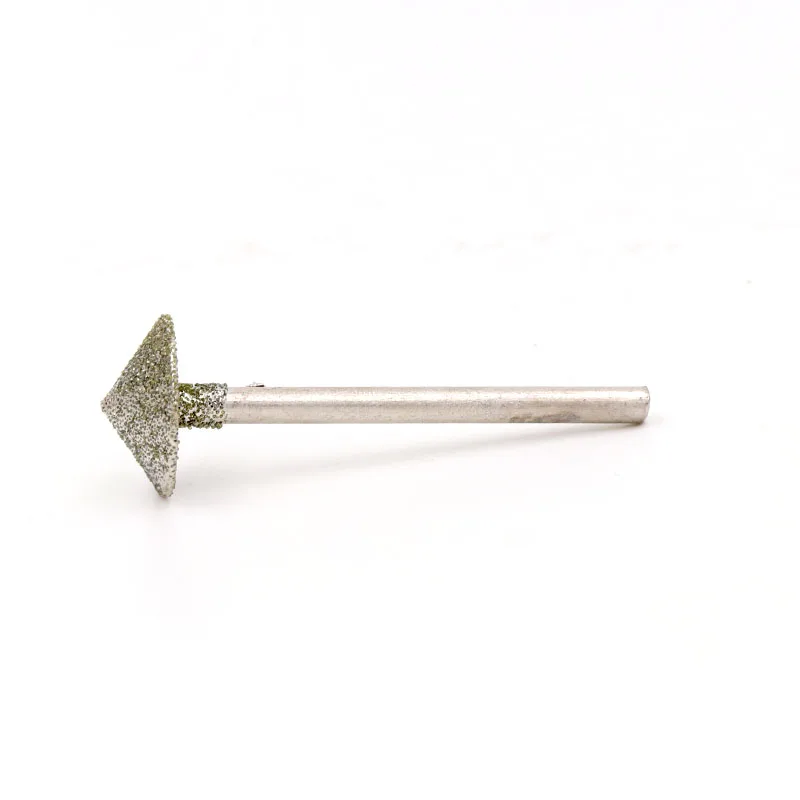 5pcs 2.35/3mm Shank Diamond Grinding Head Grinding Burrs Umbrella Type Bit Set for Amber Jade Dremel Rotary Carving Tool