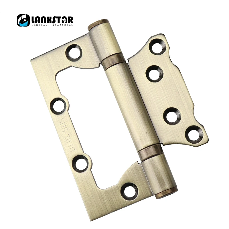 

Grade 304 Stainless Steel Silent Hinges Invisible Solazyme Hinge 4inch 3.0mm Thickness Mute Bearing Free Slot Door-hinges