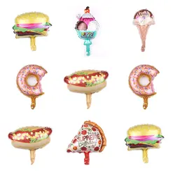 1PC Mini 40*30cm Ice Cream Burger Hot Dog Donut Balloon Aluminum Foil Balloons Birthday Party Decorations Kids Toy Globos